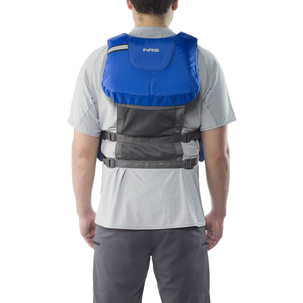 NRS Clearwater Schwimmweste blau back worn
