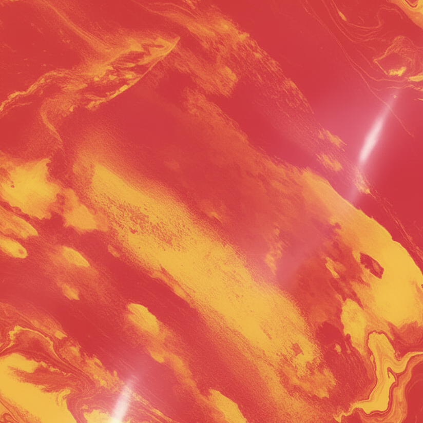 Rot-gelbes Bild mit marmorartiger Struktur