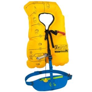 Palm Glide aufblasbare Schwimmweste blau offen 11731