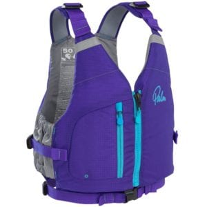 Palm Meander Frauen Schwimmweste Purple Front 11458