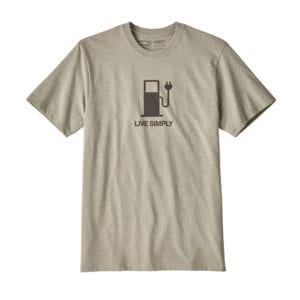 Patagonia Mens Live Simply Power Responsibili-Tee Shale
